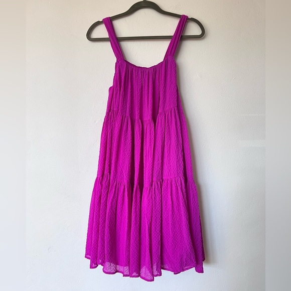 NWT Stine Goya Pink Tiered Sleeveless Mini Dress - Benedicte Dress in Flamingo - Picture 4 of 8
